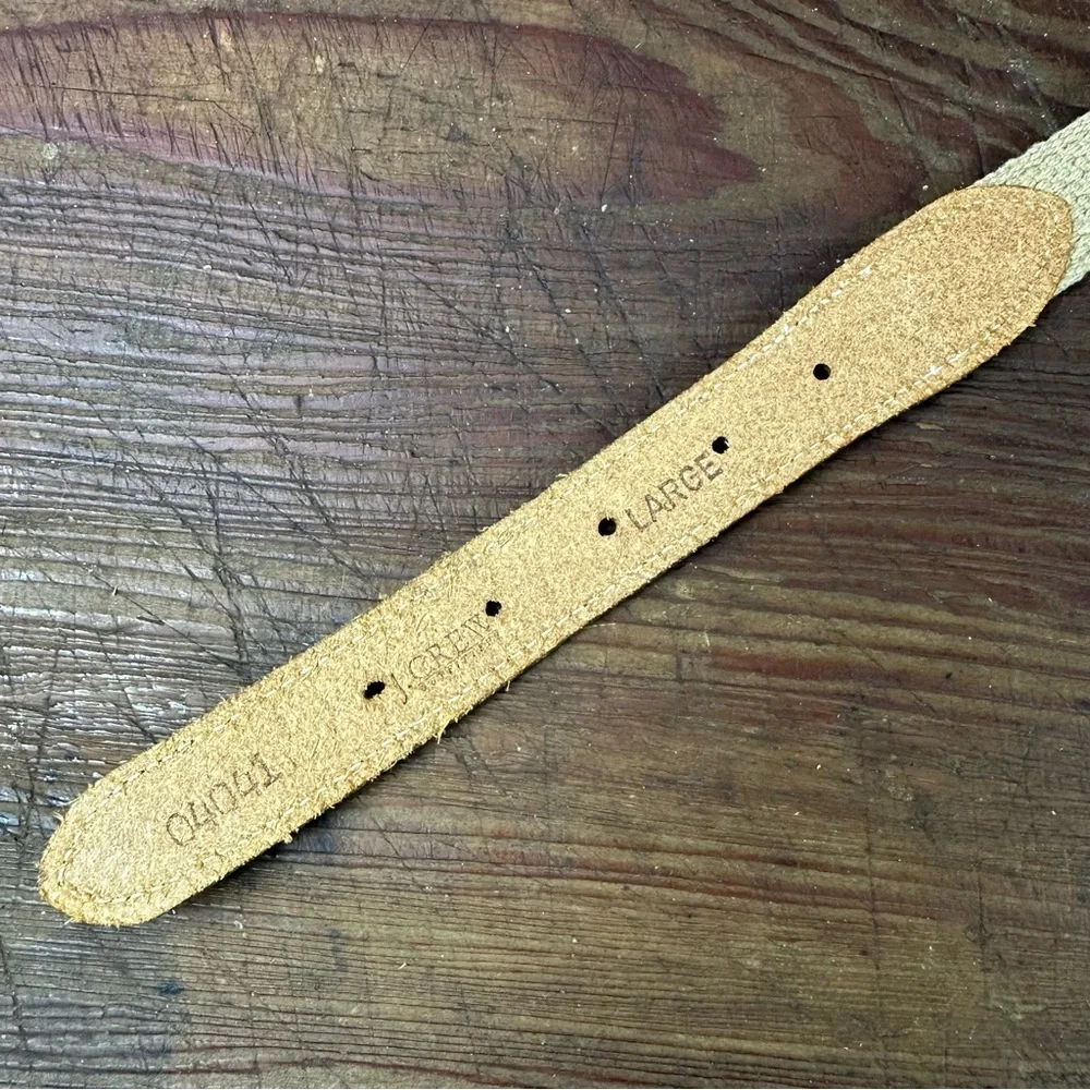 J.Crew Brown Leather and Webbing Tan Belt Like New